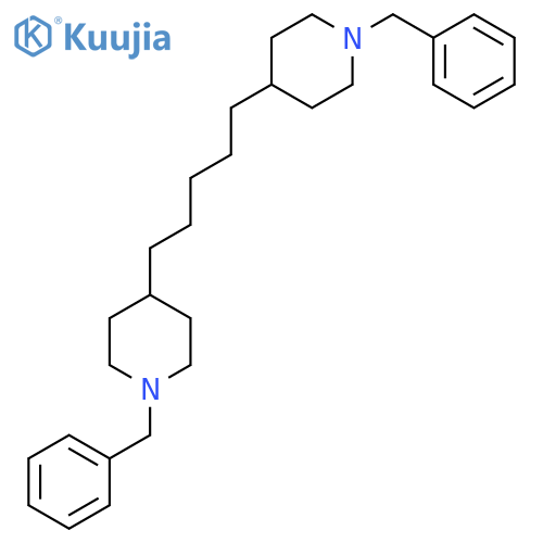 Piperidine, 4,4'-(1,5-pentanediyl)bis[1-(phenylmethyl)- structure