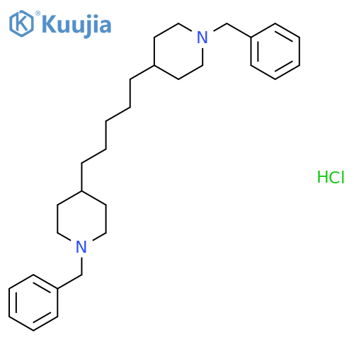 PIPERIDINE, 4,4'-(1,5-PENTANEDIYL)BIS[1-(PHENYLMETHYL)-, HYDROCHLORIDE structure