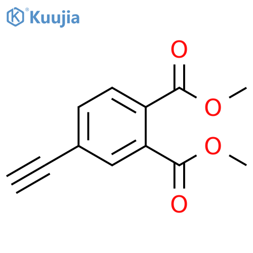 1,2-Benzenedicarboxylic acid, 4-ethynyl-, dimethyl ester structure
