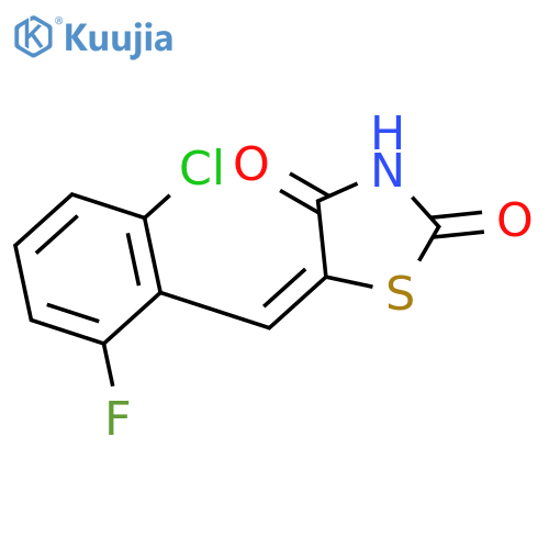 2,4-Thiazolidinedione, 5-[(2-chloro-6-fluorophenyl)methylene]- structure