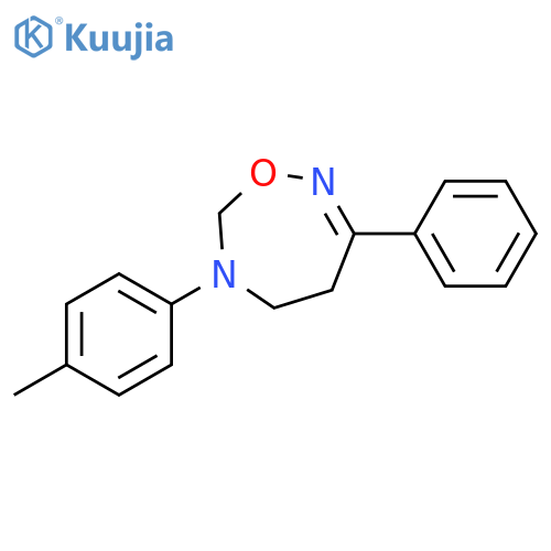 1,2,6-Oxadiazepine, 4,5,6,7-tetrahydro-6-(4-methylphenyl)-3-phenyl- structure