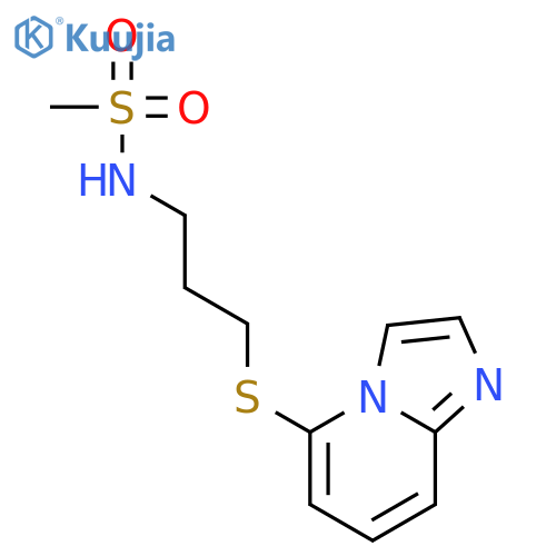 Methanesulfonamide, N-[3-(imidazo[1,2-a]pyridin-5-ylthio)propyl]- structure