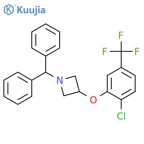 Azetidine, 3-[2-chloro-5-(trifluoromethyl)phenoxy]-1-(diphenylmethyl)- structure