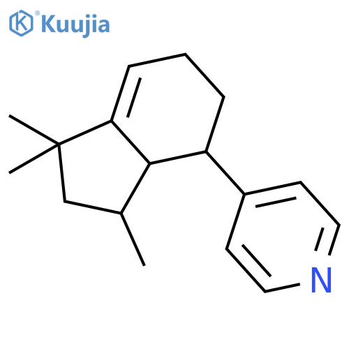 Pyridine, 4-(2,3,3a,4,5,6-hexahydro-1,1,3-trimethyl-1H-inden-4-yl)- structure