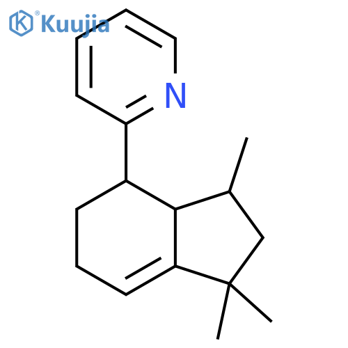 Pyridine, 2-(2,3,3a,4,5,6-hexahydro-1,1,3-trimethyl-1H-inden-4-yl)- structure