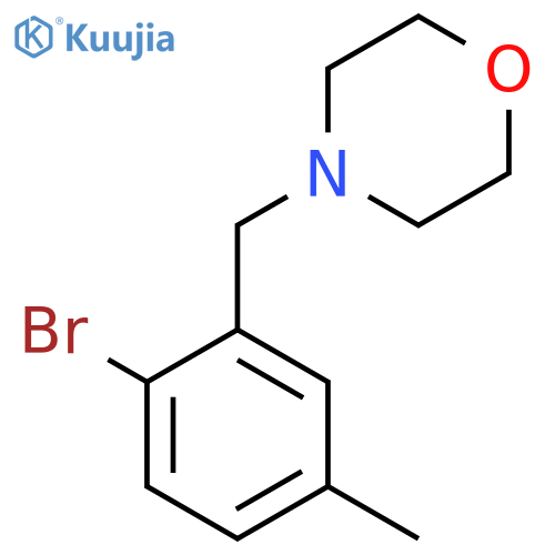 4-[(2-Bromo-5-methylphenyl)methyl]-morpholine structure