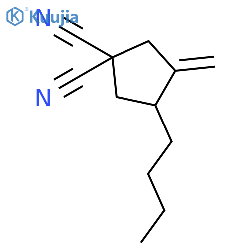 1,1-Cyclopentanedicarbonitrile, 3-butyl-4-methylene- structure