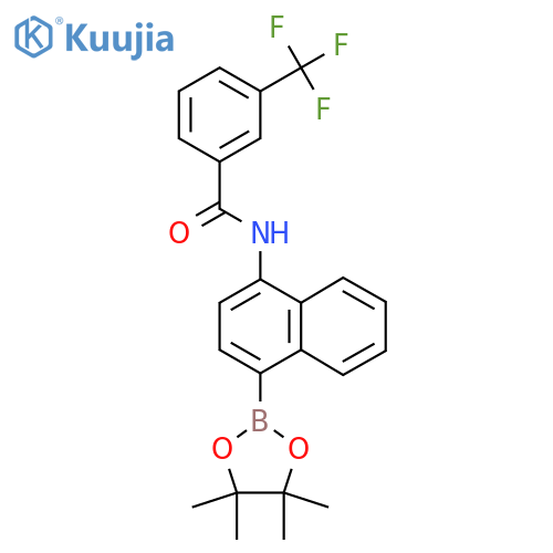 N-[4-(4,4,5,5-Tetramethyl-1,3,2-dioxaborolan-2-yl)naphthalen-1-yl]-3-(trifluoromethyl)benzamide structure