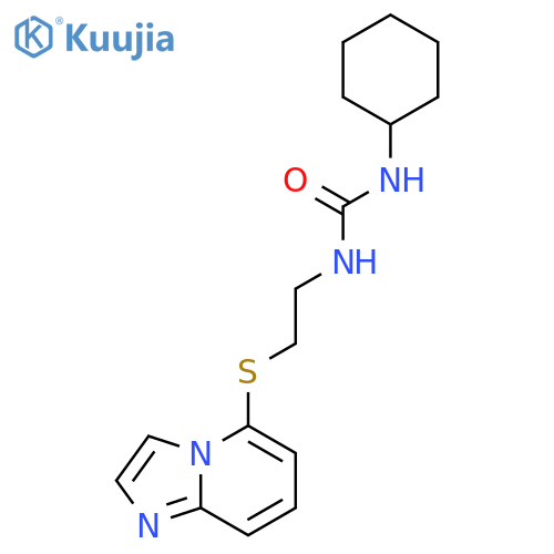 Urea, N-cyclohexyl-N'-[2-(imidazo[1,2-a]pyridin-5-ylthio)ethyl]- structure