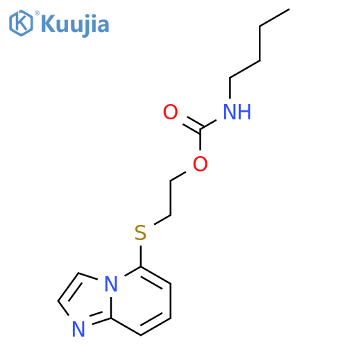 Carbamic acid, butyl-, 2-(imidazo[1,2-a]pyridin-5-ylthio)ethyl ester structure