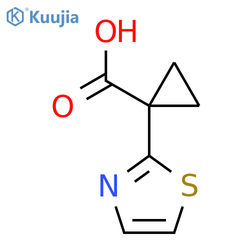 1-(1,3-thiazol-2-yl)cyclopropane-1-carboxylic acid structure