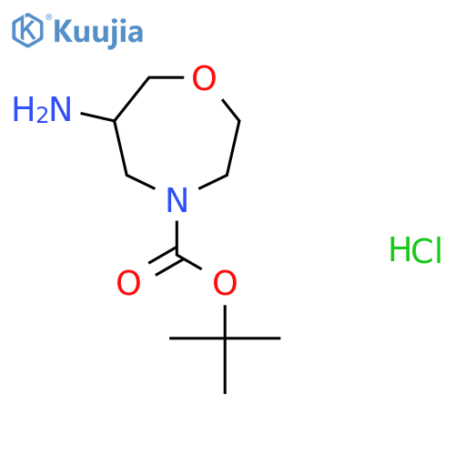 tert-Butyl 6-Amino-1,4-oxazepane-4-carboxylate Hydrochloride structure