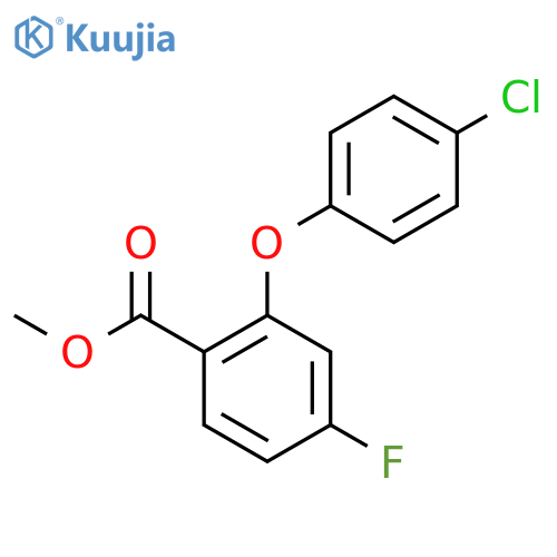 2-(4-Chloro-phenoxy)-4-fluoro-benzoic acid methyl ester structure