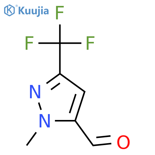 1-Methyl-3-(trifluoromethyl)-1H-pyrazole-5-carbaldehyde structure