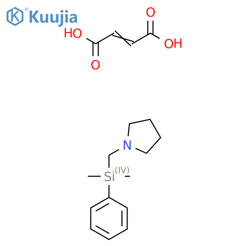 But-2-enedioic acid;dimethyl-phenyl-(pyrrolidin-1-ylmethyl)silane structure