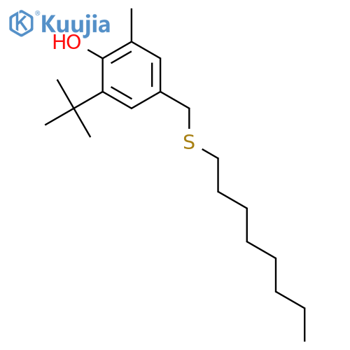 Phenol, 2-(1,1-dimethylethyl)-6-methyl-4-[(octylthio)methyl]- structure