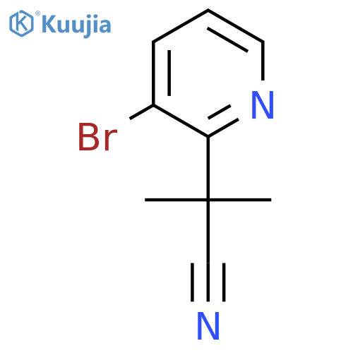 2-(3-Bromopyridin-2-yl)-2-methylpropanenitrile structure