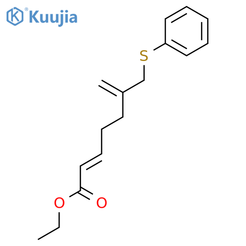 2,6-Heptadienoic acid, 6-[(phenylthio)methyl]-, ethyl ester, (E)- structure
