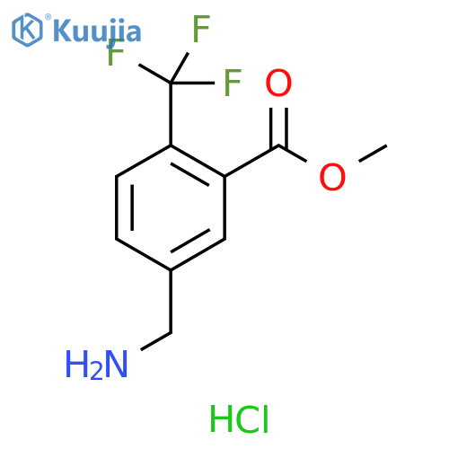Methyl 5-(aminomethyl)-2-(trifluoromethyl)benzoate hydrochloride structure