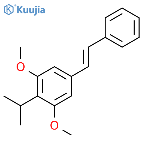 Benzene, 1,3-dimethoxy-2-(1-methylethyl)-5-[(1E)-2-phenylethenyl]- structure