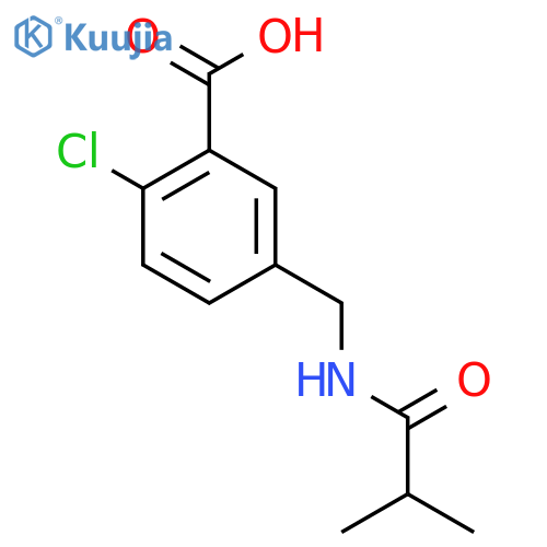 2-Chloro-5-(isobutyramidomethyl)benzoic acid structure