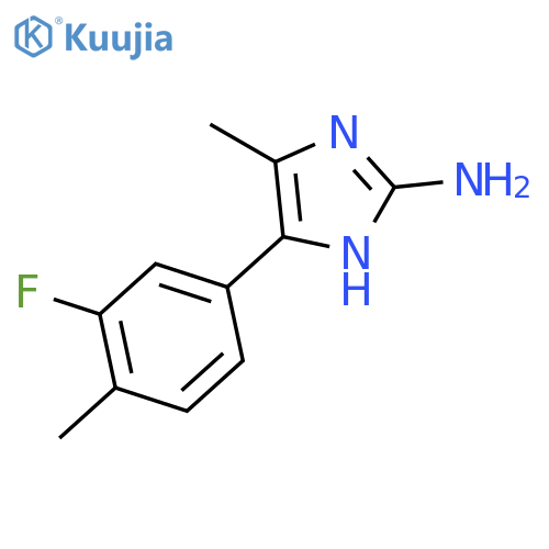 5-(3-fluoro-4-methylphenyl)-4-methyl-1H-Imidazol-2-amine structure