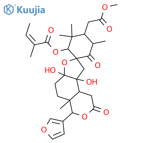 Carapanolide A; 3-Deacyl, 3-tigloyl structure