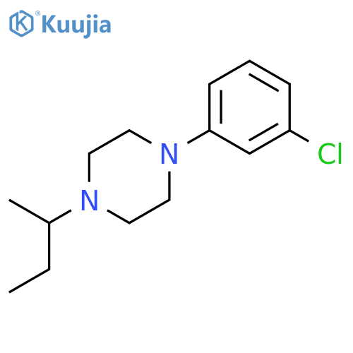 Piperazine, 1-(3-chlorophenyl)-4-(1-methylpropyl)- structure