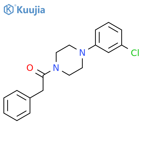 Piperazine, 1-(3-chlorophenyl)-4-(phenylacetyl)- structure