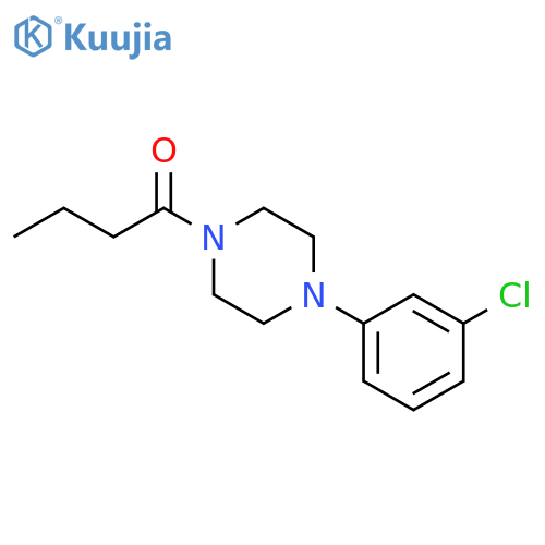 1-4-(3-chlorophenyl)piperazin-1-ylbutan-1-one structure