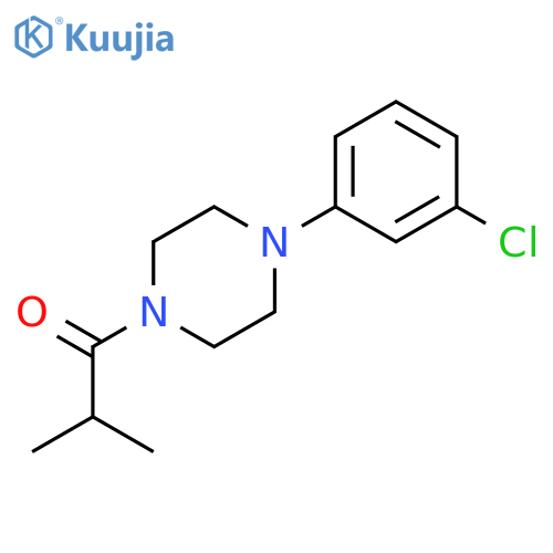 1-4-(3-chlorophenyl)piperazin-1-yl-2-methylpropan-1-one structure