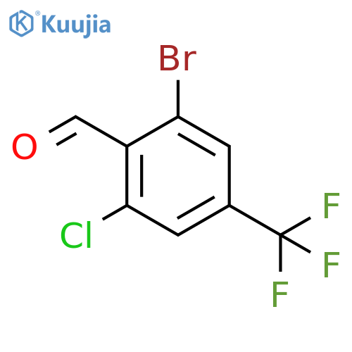 2-Bromo-6-chloro-4-(trifluoromethyl)benzaldehyde structure
