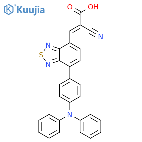 2-Cyano-3-(7-(4-(diphenylamino)phenyl)-benzo[c ][1,2,5]thiadiazol-4-yl)acrylic acid structure