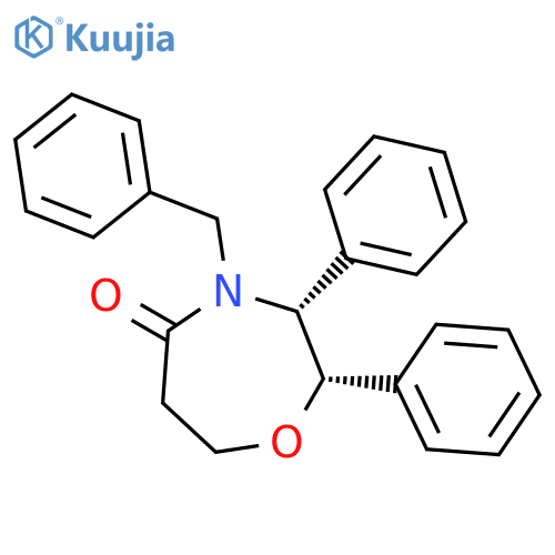1,4-Oxazepin-5(2H)-one, tetrahydro-2,3-diphenyl-4-(phenylmethyl)-, cis- structure