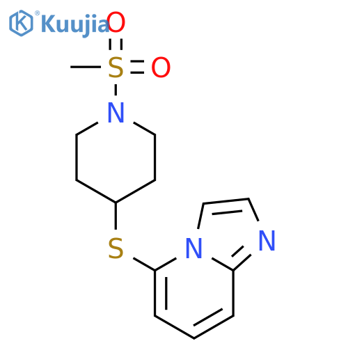 Piperidine, 4-(imidazo[1,2-a]pyridin-5-ylthio)-1-(methylsulfonyl)- structure