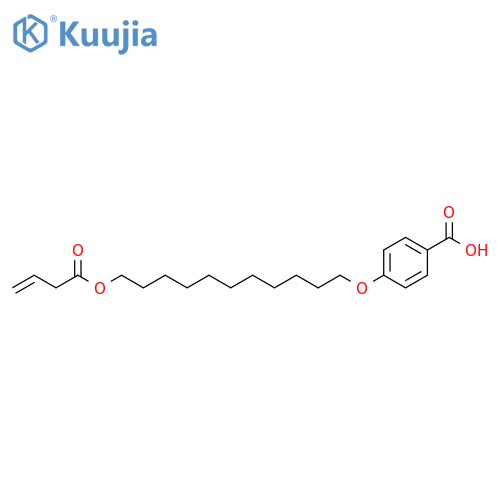 4-{11-(3-Butenoyloxy)undecyloxy}benzenecarboxylic acid structure