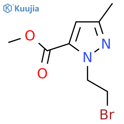 methyl 1-(2-bromoethyl)-3-methyl-1H-pyrazole-5-carboxylate structure