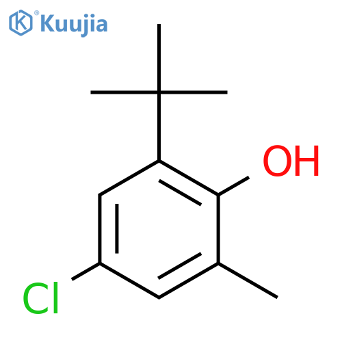 Phenol, 4-chloro-2-(1,1-dimethylethyl)-6-methyl- structure
