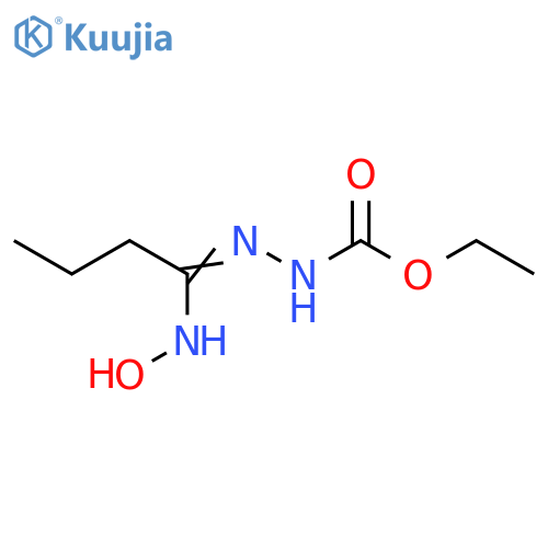 Hydrazinecarboxylicacid, 2-[1-(hydroxyamino)butylidene]-, ethyl ester structure