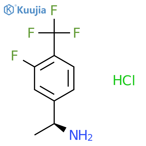 (S)-1-(3-Fluoro-4-(trifluoromethyl)phenyl)ethanamine hydrochloride structure