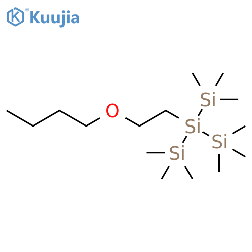Trisilane, 2-(2-butoxyethyl)-1,1,1,3,3,3-hexamethyl-2-(trimethylsilyl)- structure