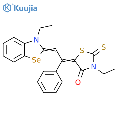 4-Thiazolidinone,3-ethyl-5-[2-(3-ethyl-2(3H)-benzoselenazolylidene)-1-phenylethylidene]-2-thioxo- structure