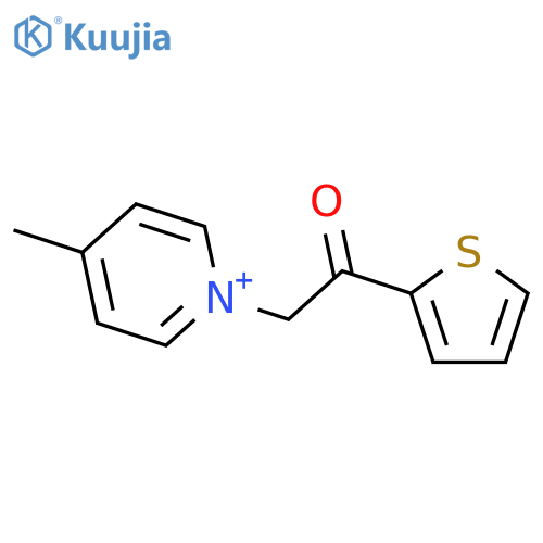 4-methyl-1-[2-oxo-2-(thiophen-2-yl)ethyl]pyridinium structure