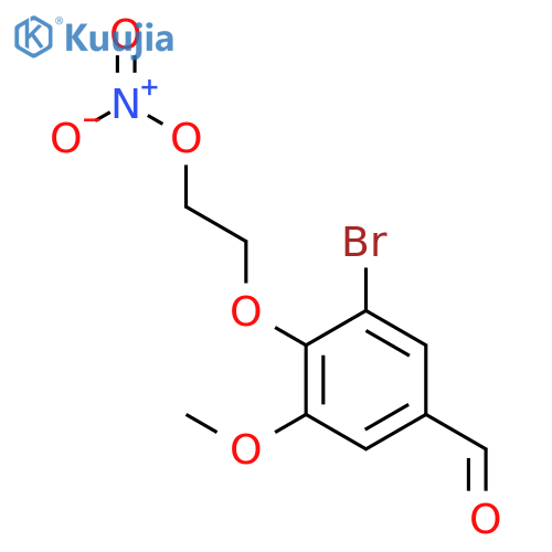 Benzaldehyde, 3-bromo-5-methoxy-4-[2-(nitrooxy)ethoxy]- structure