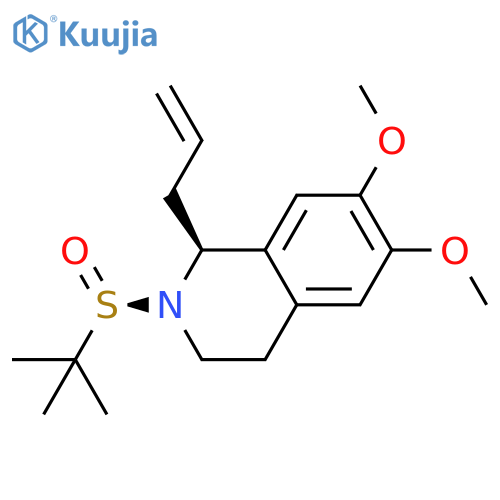 (S)-1-allyl-2-((R)-tert-butylsulfinyl)-6,7-dimethoxy-1,2,3,4-tetrahydroisoquinoline structure