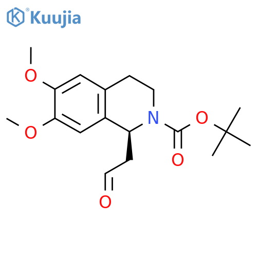 (S)-Tert-Butyl 6,7-dimethoxy-1-(2-oxoethyl)-3,4-dihydroisoquinoline-2(1H)-carboxylate structure