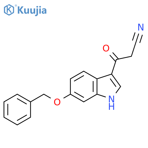 3-(6-BENZYLOXY-1H-INDOL-3-YL)-3-OXO-PROPIONITRILE structure