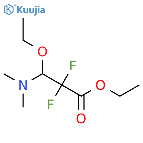Ethyl 3-(dimethylamino)-3-ethoxy-2,2-difluoropropanoate structure