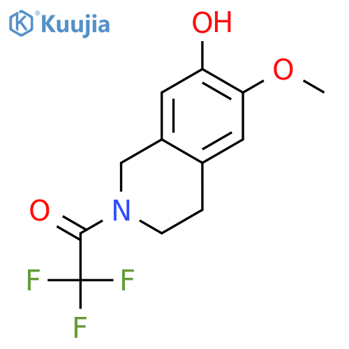7-ISOQUINOLINOL, 1,2,3,4-TETRAHYDRO-6-METHOXY-2-(TRIFLUOROACETYL)- structure