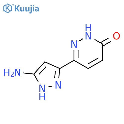 6-(5-amino-1H-pyrazol-3-yl)-2,3-dihydropyridazin-3-one structure